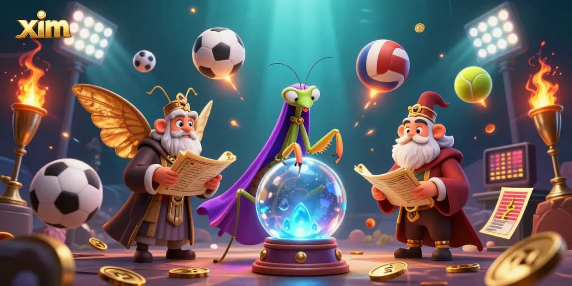 XIM exemplifies thrilling sports betting with vibrant characters and dynamic elements in a packed casino scene.