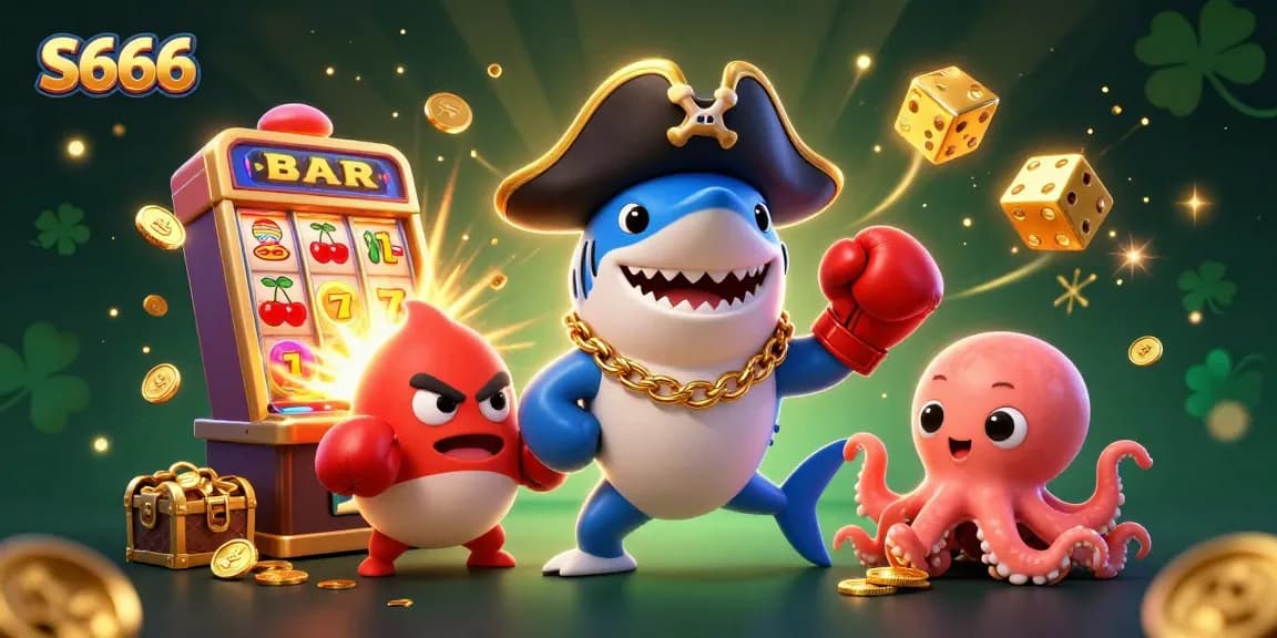 S666 offers thrilling gaming action with playful characters and exciting casino elements.