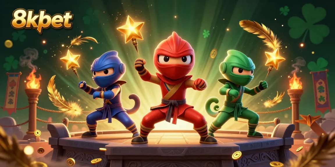 Engage with thrilling 8xbet gaming adventures featuring dynamic chameleon characters in epic poses.