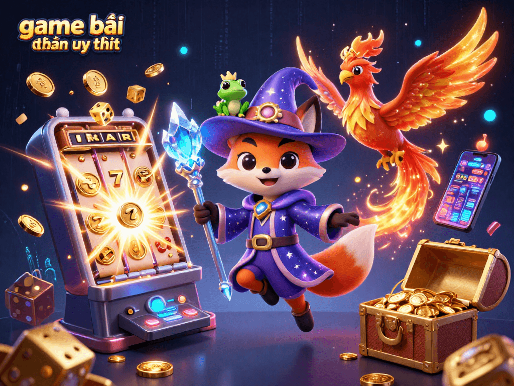 Experience game bài đổi thưởng uy tín through a vibrant 3D casino scene with captivating characters and rich game elements.