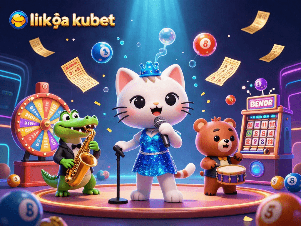 Join the excitement of link vào kubet with a vibrant 3D casino scene featuring lively characters.
