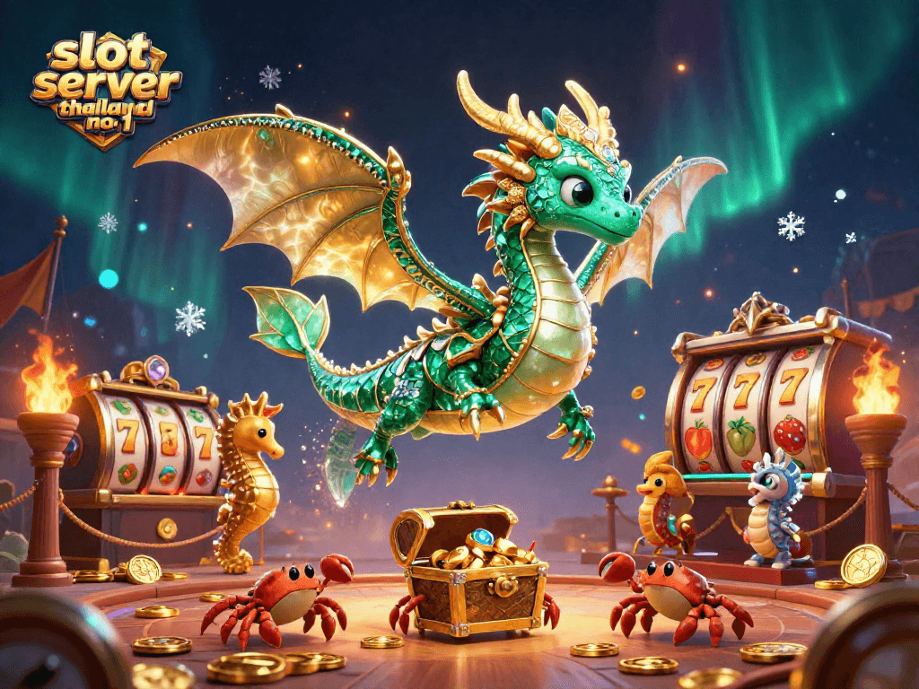 Engage with exciting gameplay at slot server thailand no 1 featuring a dragon and vibrant casino elements.
