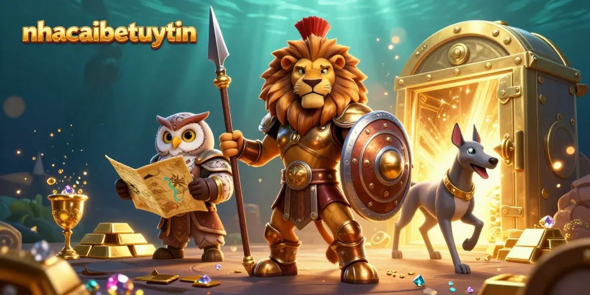 Experience thrilling moments with nhacaibetuytin in a vibrant casino adventure featuring heroic characters and treasures.