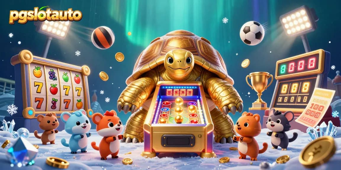 Spin and win with pgslotauto in a vibrant, colorful casino-themed 3D illustration packed with excitement.