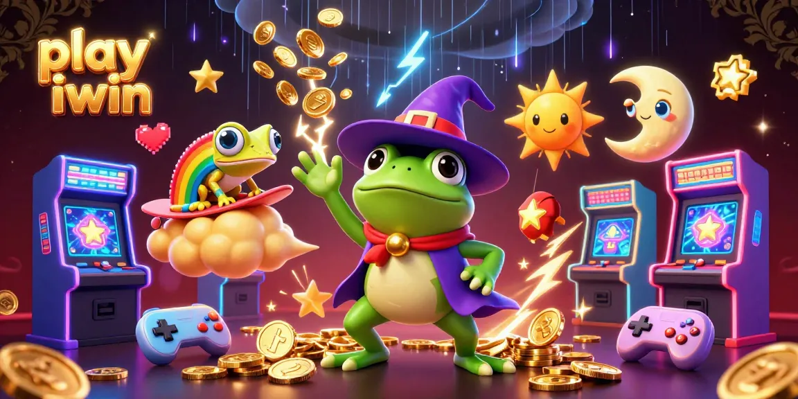 Play iwin and enjoy a storm of golden coins in this dynamic casino-themed illustration.