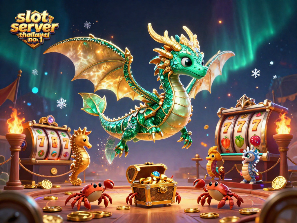 Engage with exciting gameplay at slot server thailand no 1 featuring a dragon and vibrant casino elements.