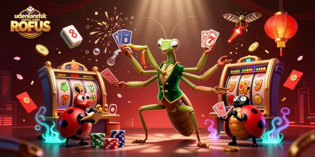 Experience excitement with colorful slots at udenlandsk casino uden ROFUS featuring vibrant 3D characters.