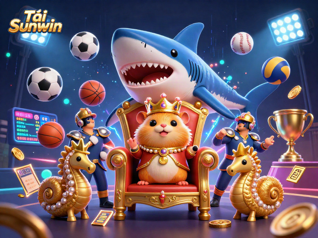 Immerse in Tải Sunwin gameplay with vibrant 3D casino action and golden prize elements.