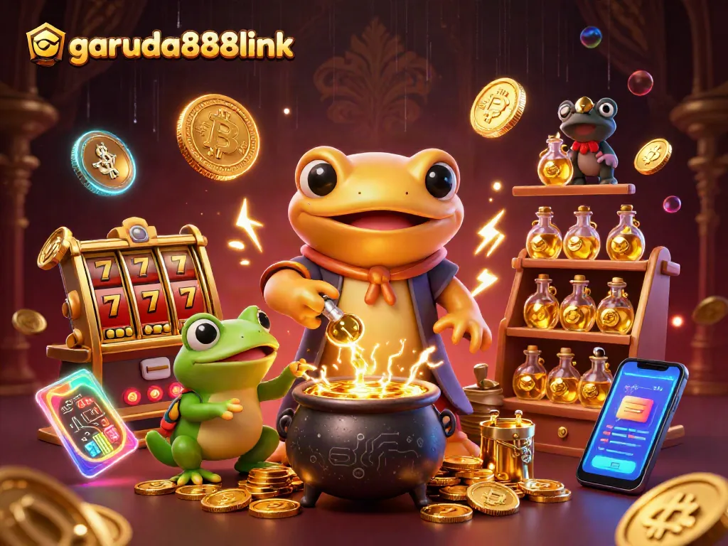 Win big with garuda888link enjoying immersive casino adventures featuring gold coins and slot reels.