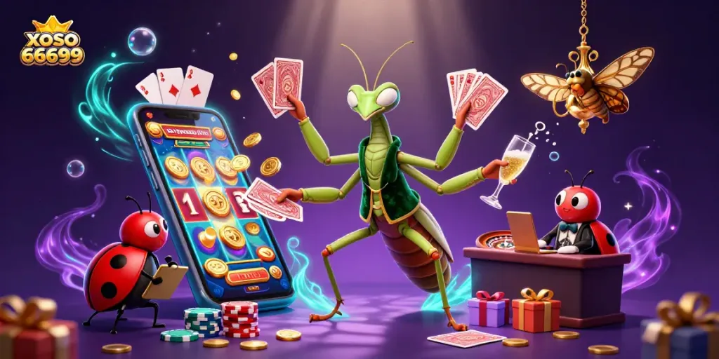 Experience xoso66699's thrilling atmosphere of vibrant gaming and excitement with colorful characters.