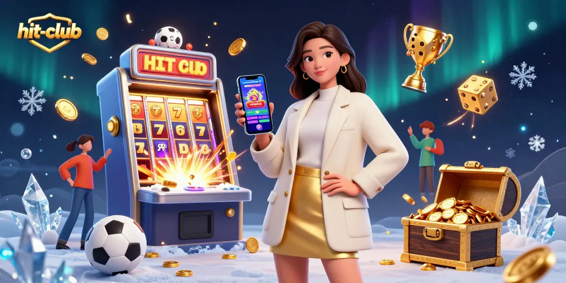 Join the excitement at hit-club with a stunning Asian woman showcasing a sports betting app.