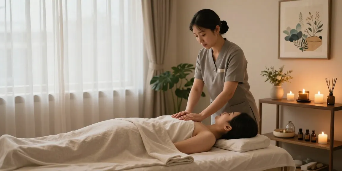 Indulge in 인천출장안마 at a tranquil massage therapy room, promoting relaxation.