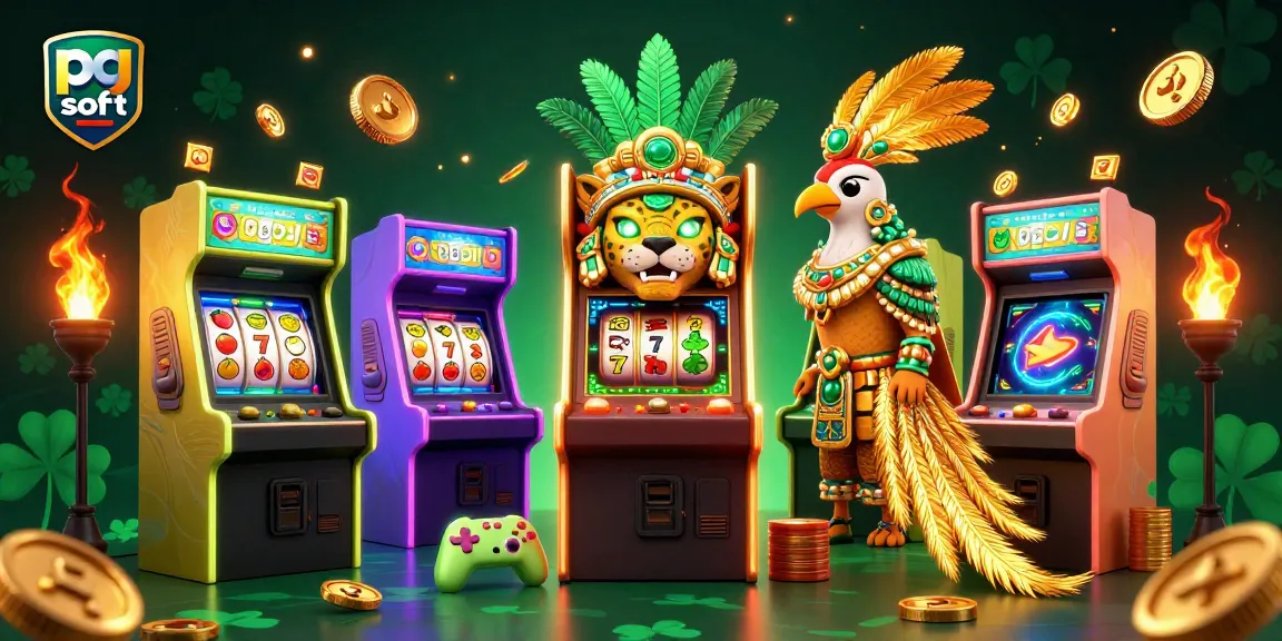 Spin to win with pg soft and vibrant casino-themed 3D visuals of slot reels and game elements.