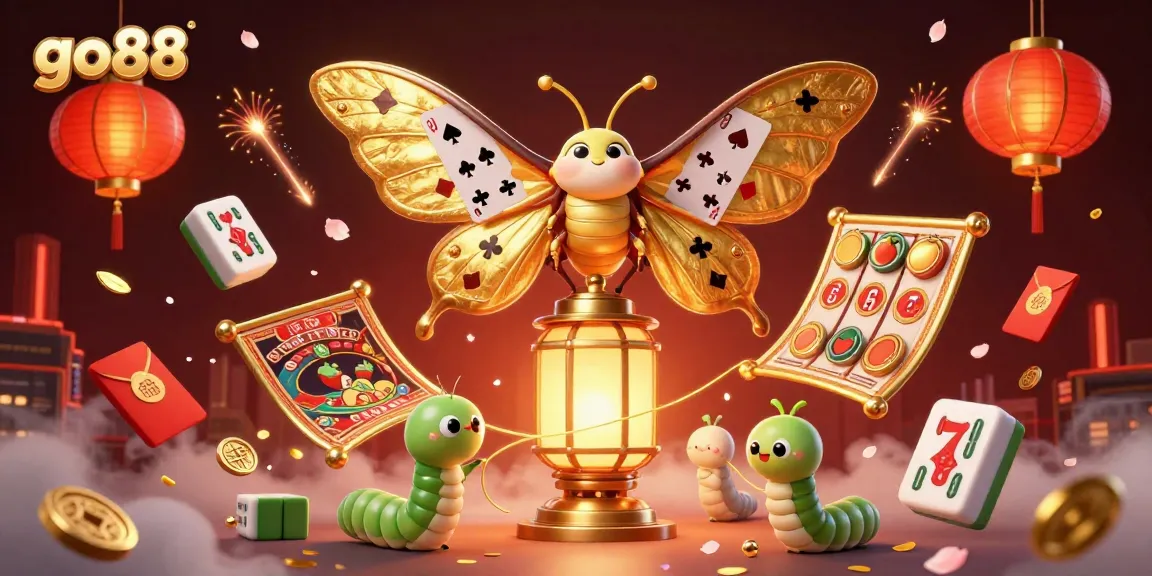 Experience the thrill of go88 with vibrant casino scenes portrayed by the majestic atlas moth.