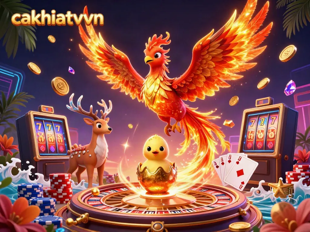 Cakhiatvvn, experience the thrill of high-stakes betting with dynamic casino visuals.