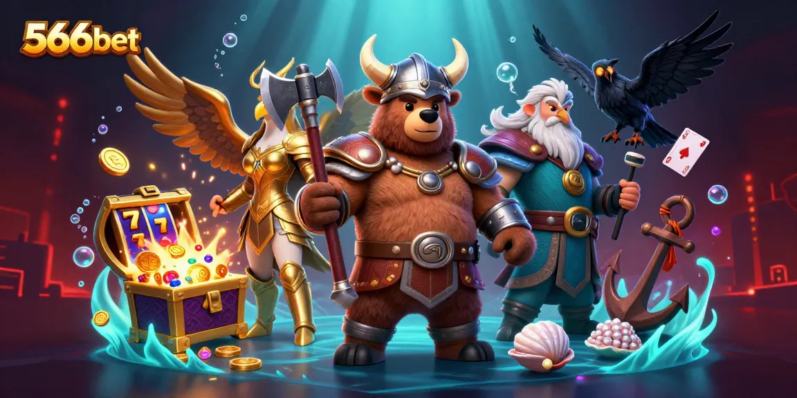 Experience thrilling gaming opportunities at 566bet with vibrant illustrations showcasing exciting adventures.