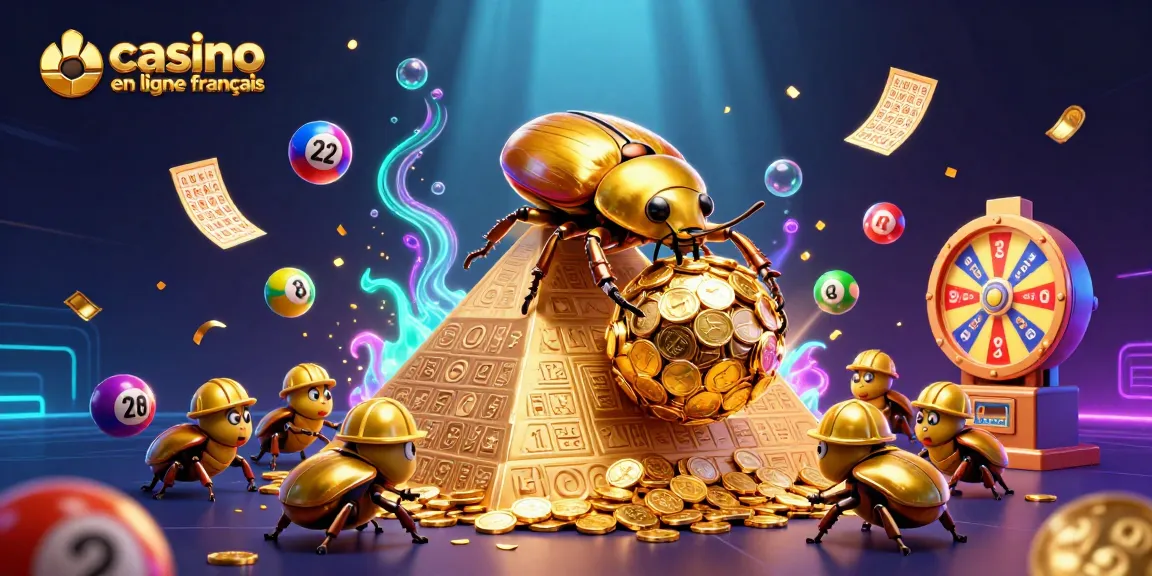 Profitez des jeux au casino en ligne français avec des éléments dynamiques et colorés.