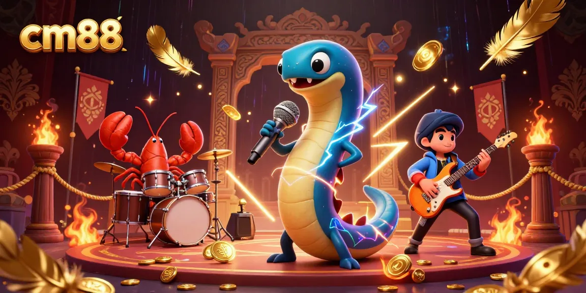 cm88 showcases vibrant underwater casino with cartoon characters in action.