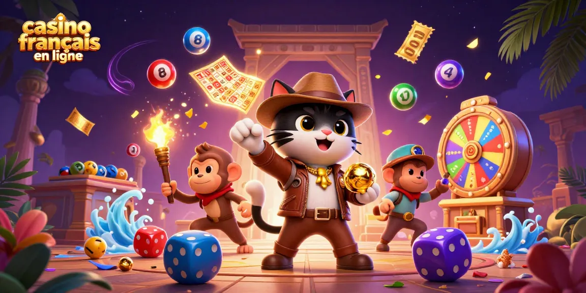 Découvrez l'univers captivant du casino français en ligne avec des artefacts et des jeux colorés.