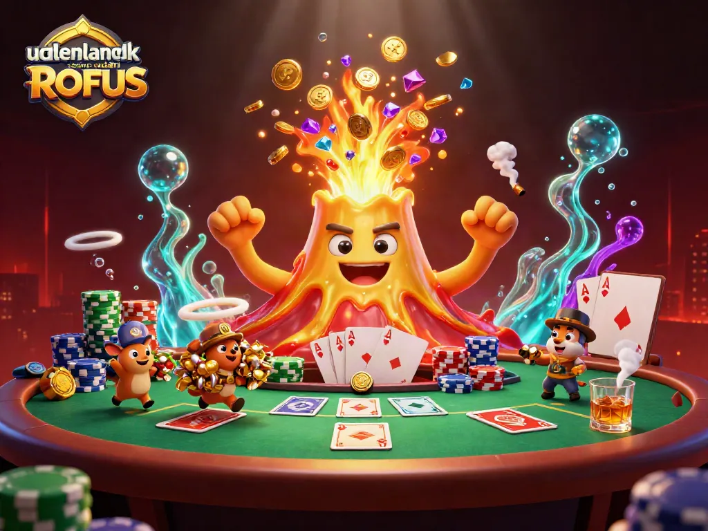 Engage with the excitement of udenlandsk casino uden ROFUS featuring a golden volcano erupting treasures.