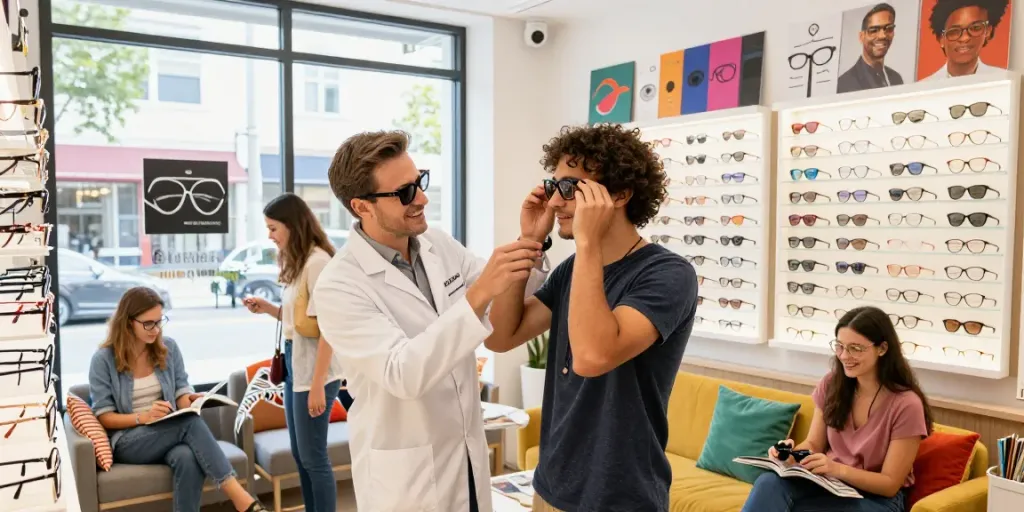 Ótica Avaré oferece uma experiência de compra convidativa com diversos modelos de óculos.