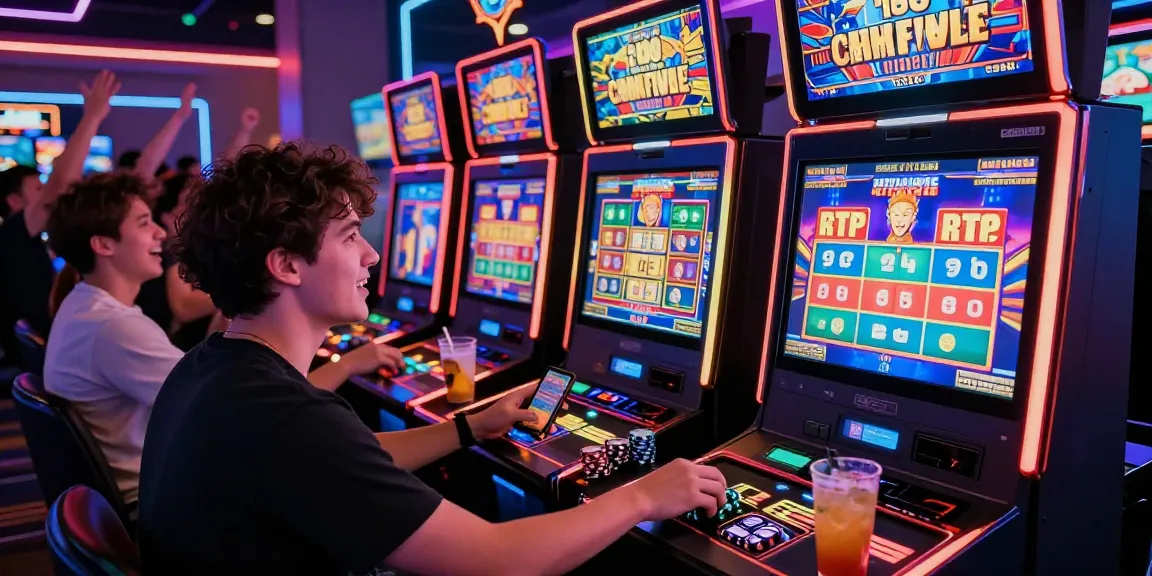 Playbook88 gaming enthusiast celebrating win at vibrant online casino.