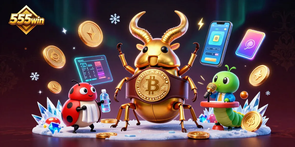 Bet on exciting slot games at 555win with unique characters and vibrant casino elements.
