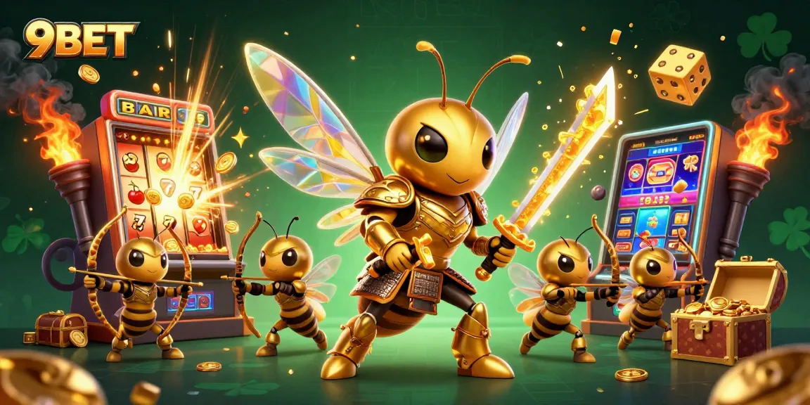 Engage in thrilling gameplay at 9BET, featuring vibrant casino elements and characters