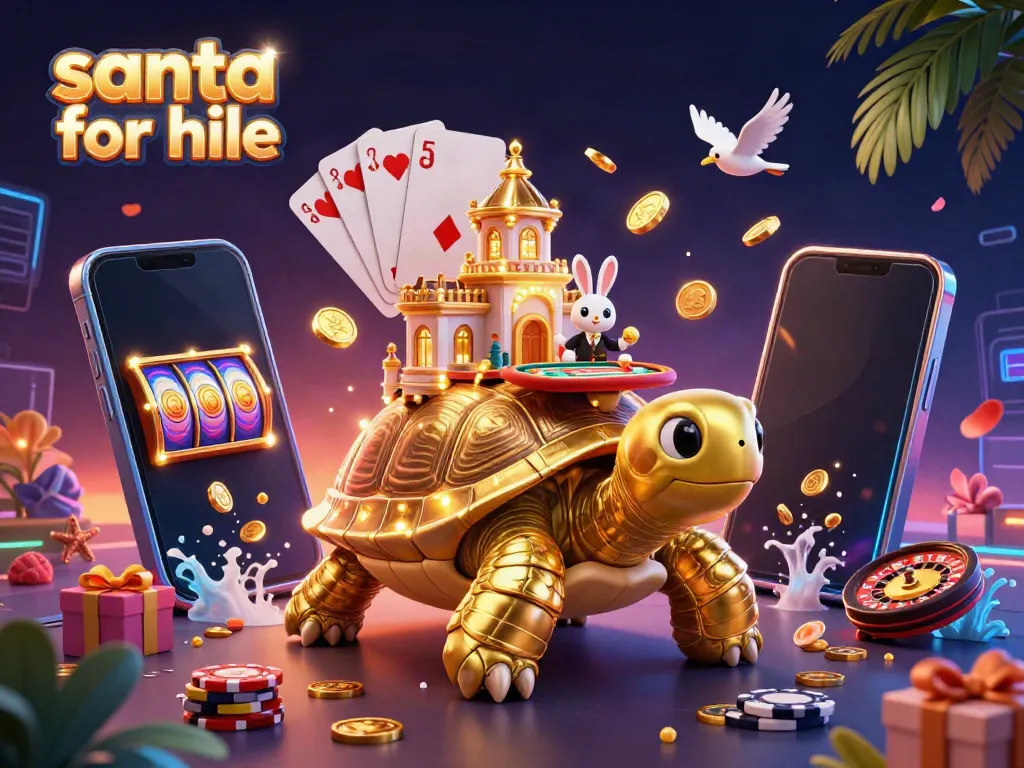 Engage with the joyful spirit of the season as a Santa for hire entertains at a vibrant casino.