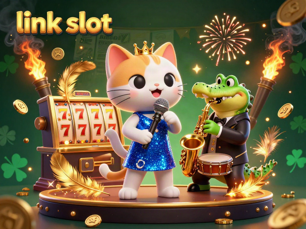 Experience thrilling wins at link slot with vibrant characters and dynamic casino elements.