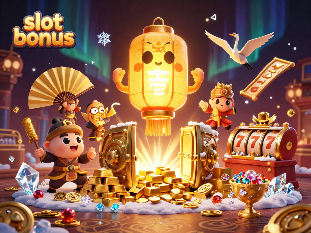 Engage with the slot bonus at SPACEMAN88 featuring a lively casino scene filled with golden treasures.