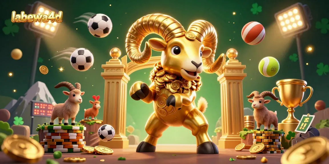 Menangkan permainan menarik di labewa4d dengan ilustrasi ram emas yang terinspirasi kasino.