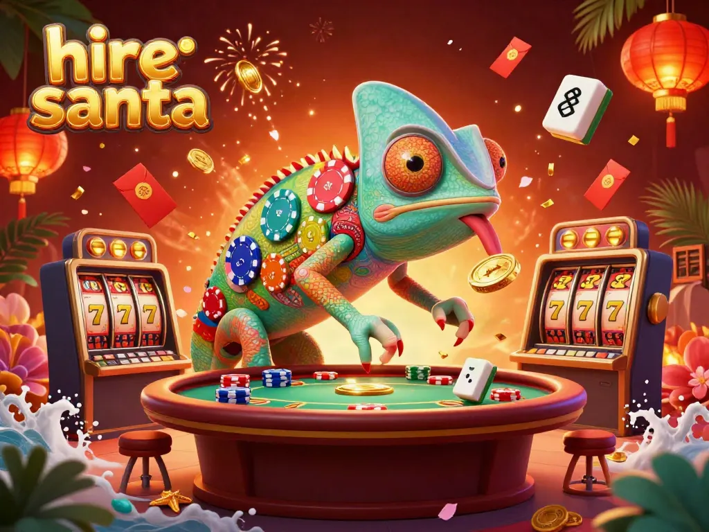 Experience the excitement of hiring Santa entertainers with festive casino elements.