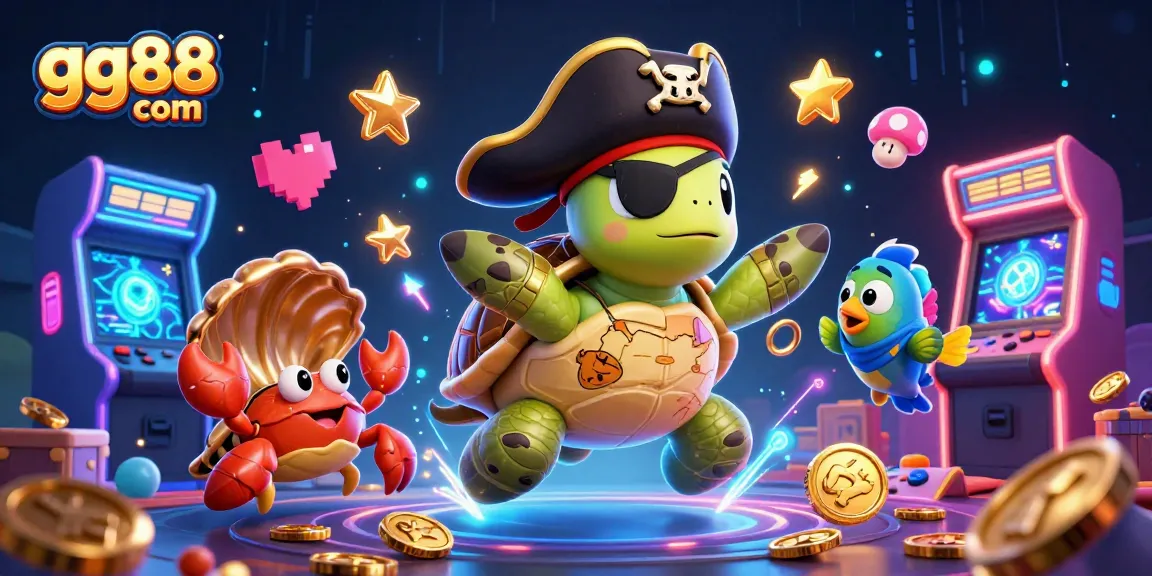 Engage in exciting games at gg88 com with vibrant casino-themed 3D illustration featuring treasure and dynamic gaming elements.
