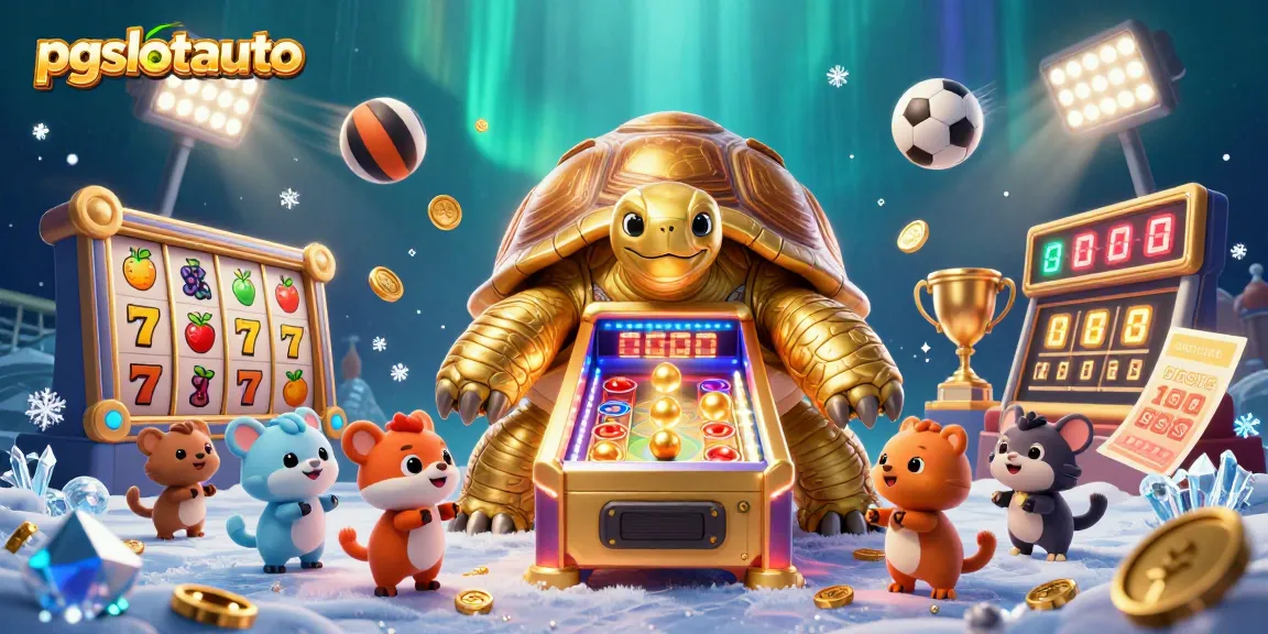 Spin and win with pgslotauto in a vibrant, colorful casino-themed 3D illustration packed with excitement.